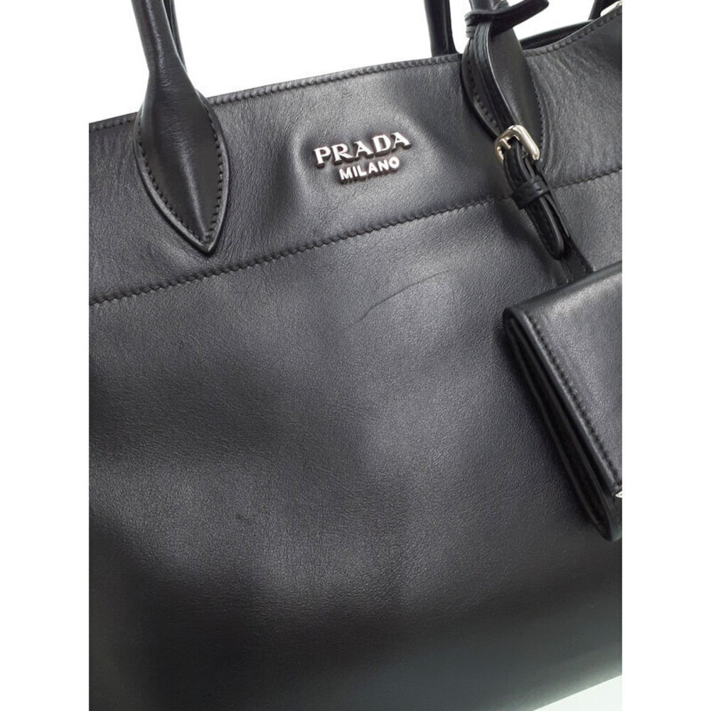 Prada Black Tote Calf Leather Shoulder Bag City - Picture 4 of 9